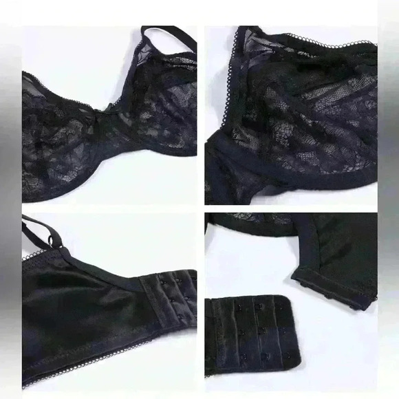 Enchante Black Lace Underwire Bra | 36G - Picture 5 of 5